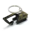 Metal Mini 3D Excavating Machinery Key Chains Excavator Digger Modeling Key Rings Construction Company Gifts