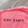 T-shirt Cavempt en tissu épais pour femmes, vêtements lavés à l'ancienne