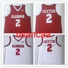 2019 Alabama CrimsonTide NCAA JerseyS SEXTON College jerseys BLANCO camisas escuela retro vintage estudiantes baloncesto deporte