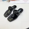 Skórzane kapcie Luksusowe Designer Slajdy Buty Damskie Buty Płaskie Dolne Flip Flops Letnie Sandały Rozmiar 34-41 Z Box XX-0319