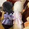 Hond Kat Kleding Zoete Puppy Honden Jurk met Harnas Leash Chihuahua Bichon Luxe Jurken Leuke Rok voor Kleine Honden Cats 211106