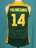 #14 JONAS VALANCIUNAS Lietuva Litouwen Retro Klassiek basketbalshirt Heren gestikt aangepast nummer en naam Jerseys