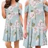 Cold Shoulder DrSuower Clothing Sukienka SundrPlus Size Bohemian Clothes DrShort Sleeve Women Robe Femme Ete 2021 X0529