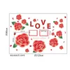 The HM19042 China Red Rose po stickers romantic bedroom living room decorated wallpaper PVC can be removed 210420