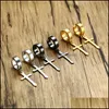 Dangle & Chandelier Earrings Jewelry Black Gold Sier Color Drop For Women Men Punk Small Circle With Cross Stainless Steel Earring Unisex De