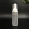 Tom 50 ml Travel Foamer Flaskor Frostat Plastskum Flask Pump Hand Tvätta Tvål Mousse Cream Dispenser Bubbling Tube