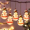 Include Battery Santa Claus Snowflake Tree LED Light String Christmas Decoration For Home 2022 ChristmasOrnament Xmas Gift NewYear 2021 D2.0