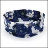 Stirnbänder Haarschmuck Luxus Camouflage Sport Männer Elastische Baumwolle Designer Haarband Absorbieren Schweiß Kopftuch Yoga Band Für Frauen Drop Delive