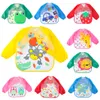 Söt Baby Bibs Vattentät Långärmad Förkläde Barn Foder Smock Bib Burp Kläder Soft Toddler Kläder