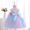 Yoliyolei Sling Baby Children Dresses Flower Girl Ball Gowns Summer Tulle Dresses Casual Wedding Party Kids Clothes for 1-4Y Q0716