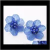 Sieraden Nice Flowers Stud Hars Floral Womens Oor Houten Idee Meisjes Jewerly Oorbellen Drop Leverings 2021 7F0J1