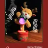 Decompression Toy Automatic Electric Singing Dancing Twisted Christmas Doll Elk Penguin Gingerbread Man Plush Xmas Ornaments Gift Learning