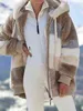 2022 Donna Inverno Plus Size Giacca lunga con orsacchiotto Caldo pile spesso Cappotto in pelliccia sintetica Peluche Donna Casual 211122