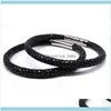 Brangle JewelryBangle Design exclusif bracelets en cuir v￩ritable bracelets en acier inoxydable pour les femmes luxe Tha￯lande Stingray Bracelet Men Pulseira1 Dr