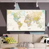 Mappa del mondo retrò Pittura su tela Poster e stampe Immagini a parete per soggiorno Mappa Decorazione della casa di arte Senza cornice5955267