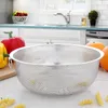 Qualidade de aço inoxidável Colander Pro Coador de Cozinha Lavagem Tigela Vegetal Frutas Escorredura Peneira Com Hang Ring Fine 2mm Buraco 210626