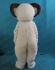 Halloween White Ovelha Mascot Traje de Alta Qualidade Personalizar Desenhos Animados Animais Anime Anime Tema Caráter Adulto Natal Carnaval Fantasia Vestido