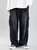 Men's Day Relaxed Hip Hop Straight Leg Logo Street Lazy Cargo Pants Harbor Corduroy