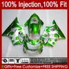 Injektionsformmissioner för Honda CBR600F4 CBR 600 F4 FS CC 600F4 99 00 karosseri 54no.79 CBR600 F4 CBR600FS 1999 2000 600CC Green Silver 1999-2000 OEM Body Kit 100% Fit