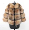 Hiver New Environmental Fox Fur Coat Courte section chaude épaississement Faux Fox Veste de fourrure Fashion Luxury Slim Real Fur Matel Femme G02350658