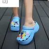 Summer Women Platform Garden Sandals Cartoon Fruit Slippers Slip On For Girl Beach Shoes Fashion Slides Outdoor Y0412