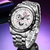 Relojes para hombre LIGE moda de acero inoxidable de primera marca de lujo multifunción cronógrafo reloj de pulsera de cuarzo Relogio Masculino 210527