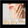 Band Rings Jewelry Drop Delivery 2021 12 Constellations Fashion Open Lucky Friend Gift Gold Color Diamond Zodiac Ring 2Foyr