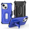 Étuis de téléphone portable hybride Armor Belt-Clip Holster pour Samsung A22 A02S A12 A52 S21 FE Fente pour carte de crédit 3in1 Béquille en métal magnétique Housse de protection antichoc D1