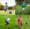 Fußball-/Volleyball-/Rugby-Trainer, Fußball-Kick-Trainingshilfe, Freisprech-Solo-Trainingsausrüstung mit Gürtel, elastisches Seil für Kinder und Erwachsene