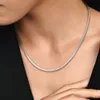 100% 925 Sterling Silver Romantic Moments Snake Link Chain Necklace Fashion Women Wedding Engagement Jewelry Accessories