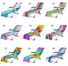 Tie Dye Beach Chair Cover with Side Pocket Colorful Chaise Lounge Towel Covers for Sun Lounger Pool Sunbathing Garden YL5989359627