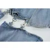 Streetwear Jeans Donna Vita alta Moda vintage Patchwork Denim Pantaloni Donna Estate Harajuku Pantaloni larghi larghi 211129