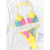 Maillot de bain femme Sexy Bikini 2022 maillot de bain couleur Patch ensemble maillot de bain femmes luxe Bikinis String maillots de bain été