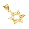 Colares Pingente Jóias Judaicas Magen Estrela De David Colar Mulheres Homens Corrente Rosa Cor De Ouro Aço Inoxidável Israel291g