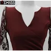 SZMXSS Korean Version Autumn Women's Clothing V-Neck Pleated Slim Printed Pencil Dress Long-Sleeved Mini Dresses 210623