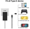 EU US Plug AC Adapter Ładowarka do Nintendo Switch NS Console Game Console Wall Opłata za dom 15 V 2.6A Ładowanie USB Typ C kabel zasilający 1.5m