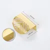 Leaf Shape Furniture Cupboard Cabinet Wardrobe Drawer Pull Knob Brass Handle 361C3