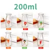 6 Stück Glasgläser und Deckel für Joghurt Cartoon DIY Kochen Milchflasche Hochtemperatur-Puddingflasche Frascos De Vidrio Con Tapa 210331