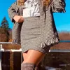 Vintage Frauen Hahnentritt Tweed Mini Röcke Sommer Mode Damen Hohe Taille Schlank Rock Casual Weibliche Chic Böden 210430