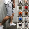 Hommes Home Gym Crossfit Shorts Style sauvage Couleur unie Ripped Athletic Pantalon court Jogger Entraînement 10 210806
