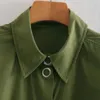 Sommar kvinnor armé grön mini tröja klänning kvinnlig kortärmad kläder casual lady lös vestido d7610 210430