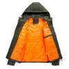 Avslappnad parka jacka män hooded solid färg mode hög kvalitet kappa varm stor storlek 211103