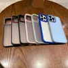 Lüks Hibrid Renk Kılıfları iPhone Için 13 Pro Max 12 11 Sert Plastik PC Yumuşak TPU Bling Güzel Delik Hit Çift Moda Metal Buttom Buzlu Mat Temizle Telefon Arka Kapak Cilt