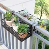 Stand de stockage rack suspendu organisateur pont rail pot de fleurs étagère balcon planteur clôture porte-fleurs 211102