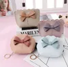 10 borse portamonete portatili multifunzionali in PU da donna, borsette per gioielli in stile preppy Bowknot