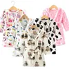 Dzieci Bath Rates Flanel Winter Kids Sleepwear Szata Infant Pijamas Koszulka Koszula Koszulka Dla Chłopców Dziewczęta Piżamy 10-2 lata Dziecko Odzież 210901