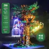 Mold King Tree House Model Building Block med LED -delar Creative Toys 16033 3958PCS Assembly Bricks Kids Christmas Gifts