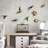 Résine Creative Pour 3d Autocollant Salon Animal Figurine Peintures Murales tv Mur Fond Décoratif Décor À La Maison Oiseaux