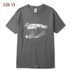 Xin Yi Mäns Högkvalitativa 100% Bomull Astronaut Skriv ut T Shirt Loose Funny O-Neck Men Tshirt Kortärmad T-shirt Male Tee Toppar Y0809