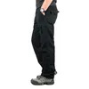 Homens Calças de Carga Casuais Multi Bolsos Militares Calças Táticas Pantalon Hombre Homens Sweatpants Long Calças Plus Size 3XL 210707